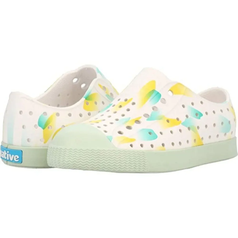 Native Jefferson Kids Slip-On Water Shoes Calm Green Calm Blob C12 Lightweight